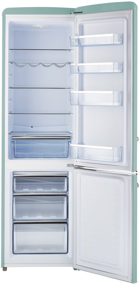 Unique® Appliances Classic Retro 9.0 Cu. Ft. Ocean Mist Turquoise Counter Depth Freestanding Bottom Freezer Refrigerator 4