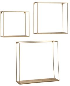 Signature Design by Ashley® Efharis 3 Piece Gold Wall Shelf Set