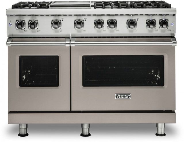 Viking® 5 Series 48" Pacific Grey Pro Style Natural Gas Range with 12" Griddle