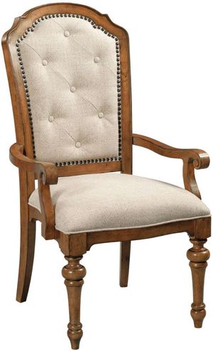 American Drew® Berkshire Warm Cognac Upholstered Back Arm Chair