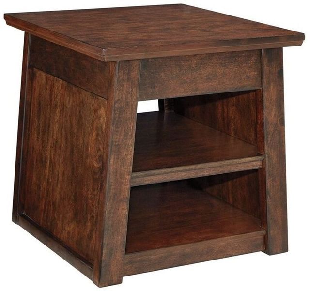 ignature Design by Ashley® Harpan Reddish Brown End Table 0
