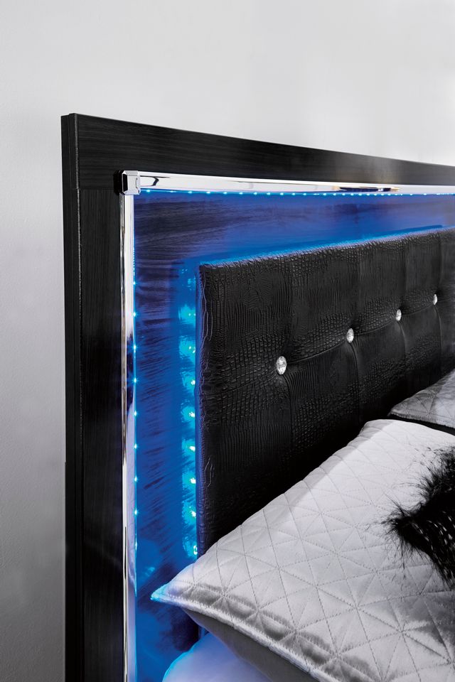 Signature Design by Ashley® Kaydell Black King Upholstered Panel Storage Bed 6