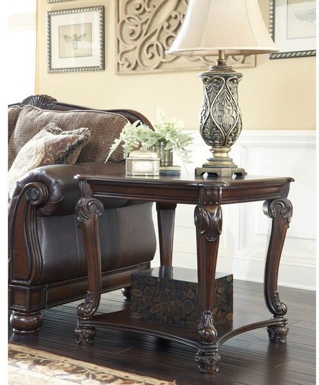 Signature Design by Ashley® Norcastle Dark Brown End Table 4