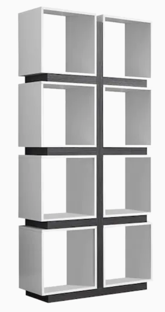 Monarch Specialties Inc. White-Grey 71" Bookcase