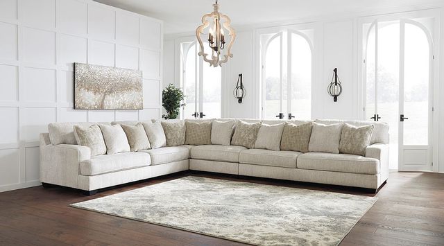 Signature Design by Ashley® Rawcliffe 4-Piece Parchment Sectional 5