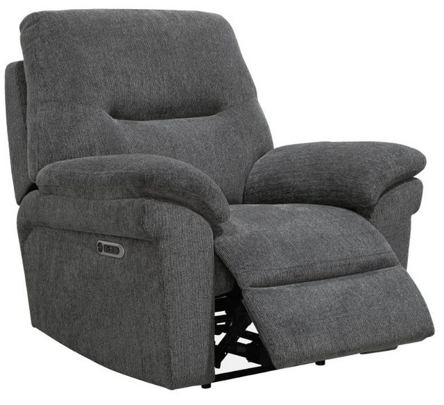 Parker House® Bryant Ruffles Coal Power Recliner | Van's Home Center