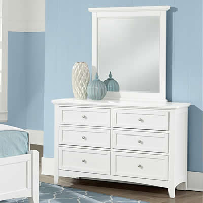 Vaughan-Bassett Bonanza White Double Dresser | Van's Home Center