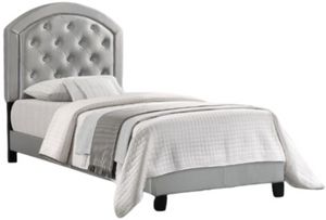 Crown Mark Gaby Silver Full Upholstered Panel Bed