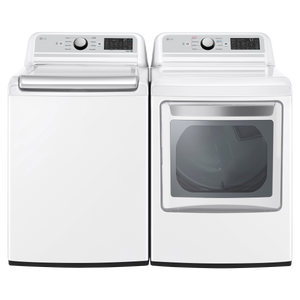 LG Smart 5.3 cu.ft. Top Load Washer and Gas Dryer pair with ThinQ Care