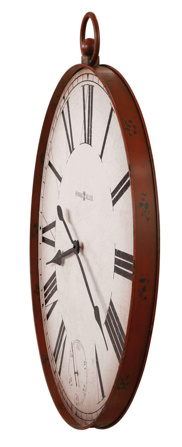 Howard Miller® Gallery Pocket Watch II 32" Aged Red Gallery Wall Clock-1