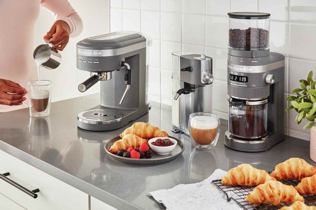 KitchenAid® Matte Charcoal Grey Semi-Automatic Espresso Machine 8