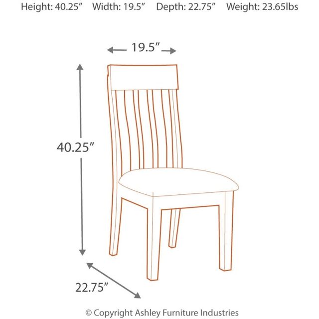 Signature Design by Ashley® Ralene Medium Brown Dining Side Chair 7