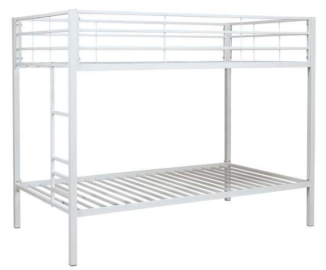 Signature Design by Ashley® Broshard White Twin/Twin Metal Bunk Bed 0