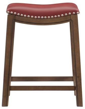 Homelegance® Red 24" Upholstered Counter Height Stool