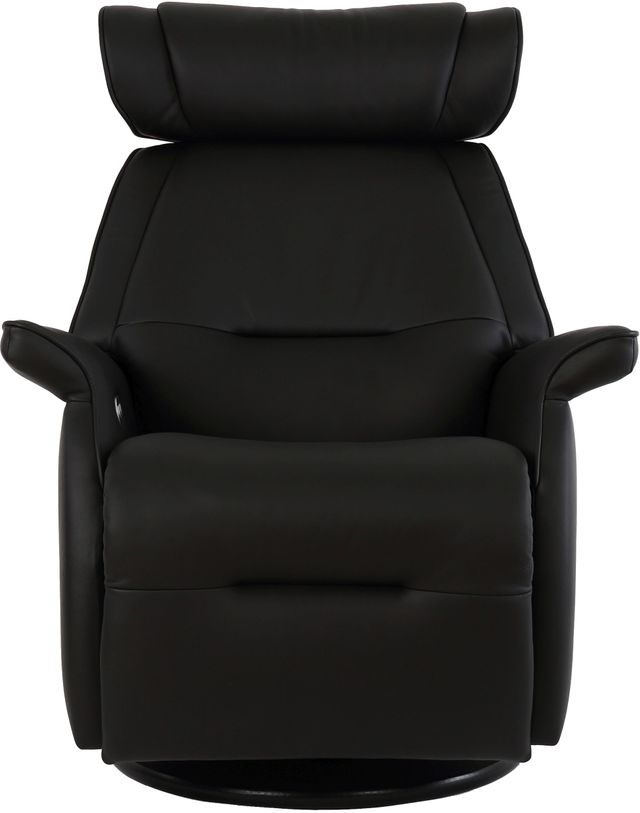 Fjords® Relax Miami Black Large Dual Motion Swivel Recliner 1