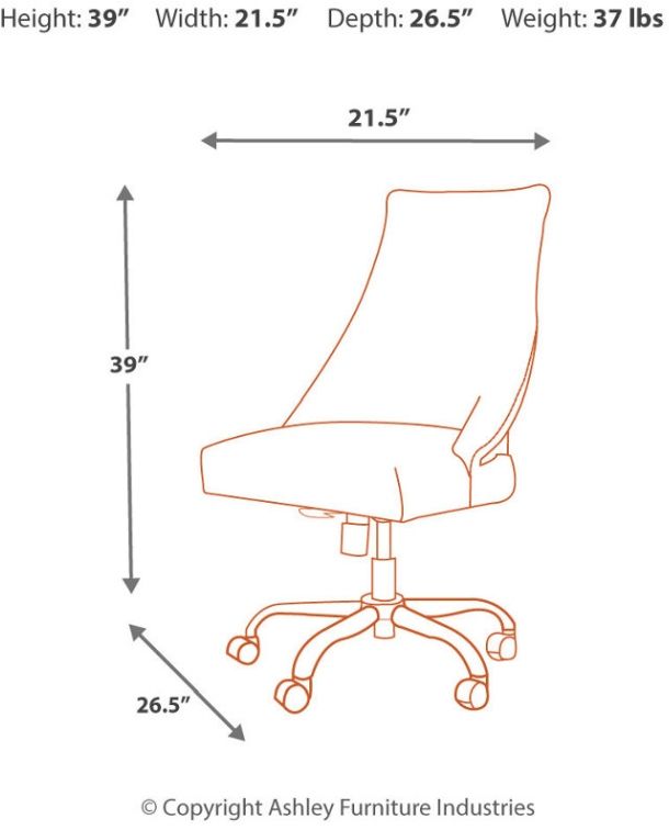 Signature Design by Ashley® Office Chair Program Linen Swivel Desk Chair 5