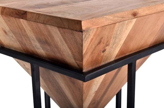 Progressive® Furniture Layover Iron/Natural Accent Table-4