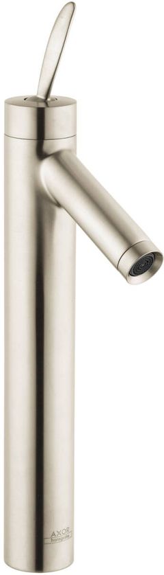 AXOR Starck Classic Brushed Nickel Single-Hole Faucet 220 with Pop-Up Drain, 1.2 GPM