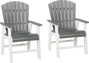 Signature Design by Ashley® Transville 2-Piece Gray/White Dining Arm Chair Set
