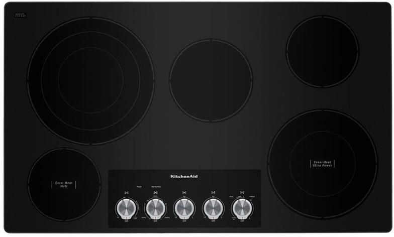 KitchenAid® 36" Stainless Steel Electric Cooktop-KCES556HSS