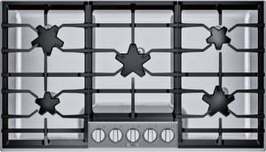 Thermador® Masterpiece® Pedestal Star® 36" Stainless Steel Gas Cooktop