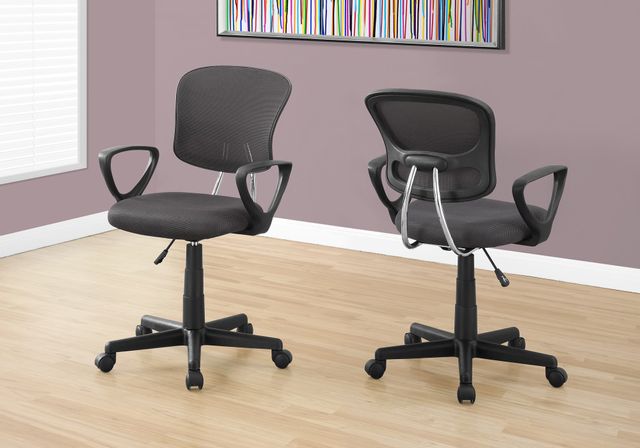 Monarch Specialties Inc. Grey Mesh Juvenile Multi Position Office Chair 3