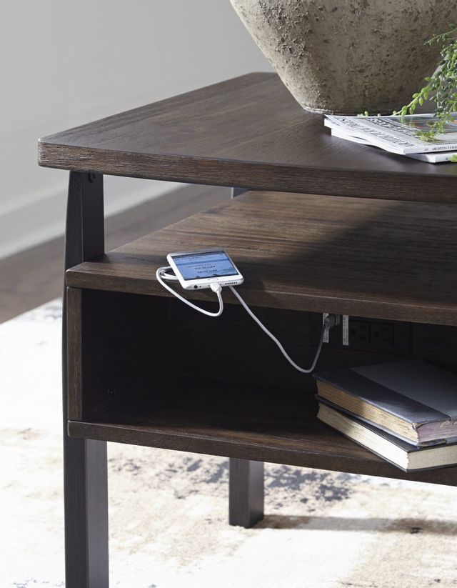 Vailbry Brown End Table with USB Ports 8
