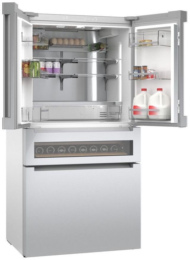 Réfrigérateur à portes françaises à profondeur de comptoir de 36 po Bosch® de 20,5 pi³ - Acier inoxydable 4