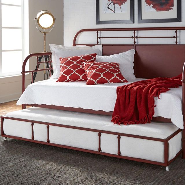 Liberty Vintage Red Twin Metal Trundle