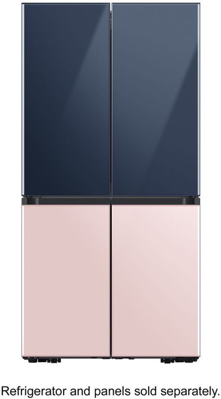 Samsung Bespoke 29.0 Cu. Ft. Matte Black Steel 4-Door Flex French Door Refrigerator in Customizable Panel 21