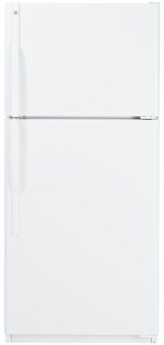 GE® ENERGY STAR® 18 Cu. Ft. Top Freezer Refrigerator-White 0