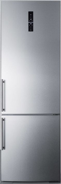 Summit® 10.8 Cu. Ft. Stainless Steel Built In Counter Depth Bottom Freezer Refrigerator