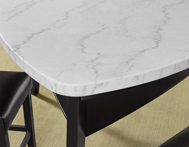 Steve Silver Co.® Carrara Triangular White Marble Top Counter Table-2