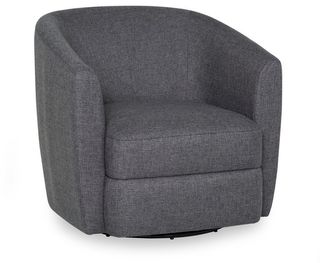 Palliser® Furniture Dorset Gray Swivel Chair with Two 16" Pillows