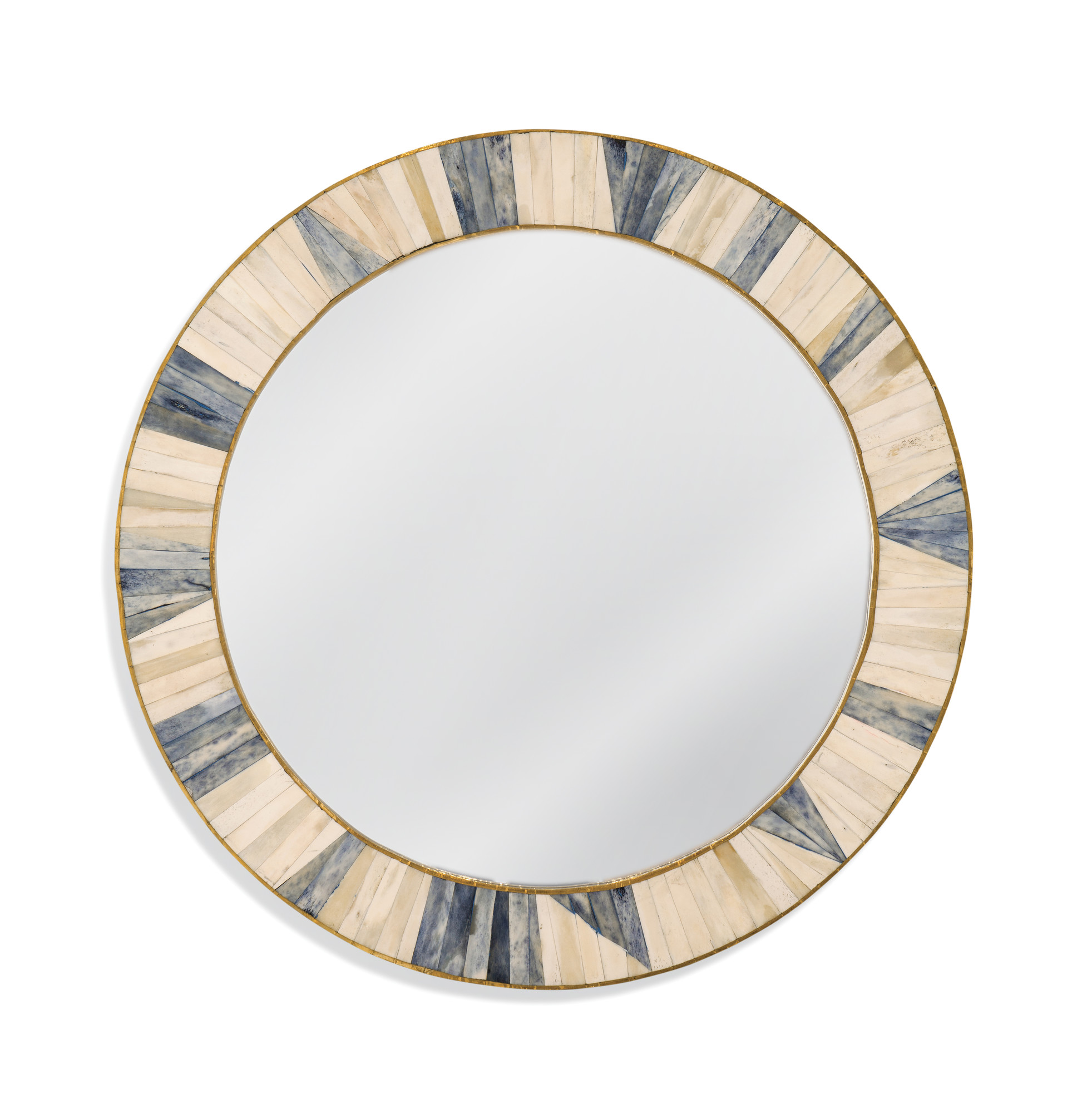 Bassett Mirror Keena Blue/Gold/Grey/White Wall Mirror | Bob Mills