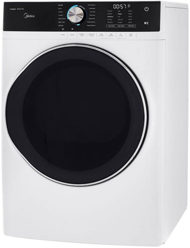 Midea® 8.0 Cu. Ft. White Front Load Electric Dryer 3