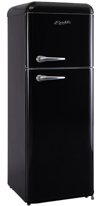 Epic® 7.5 Cu. Ft. Retro Black Top Freezer Refrigerator 3