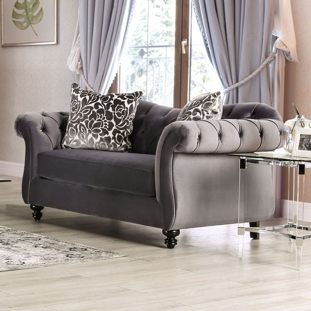 Furniture of America® Antoinette Gray Loveseat 0