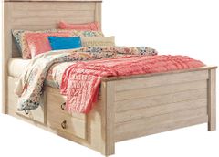 Signature Design by Ashley® Willowton Whitewash Full Panel Storage Youth Bed