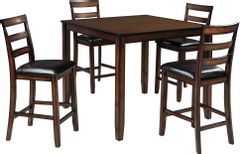 Signature Design by Ashley® Coviar 5-Piece Brown Counter Height Dining Table