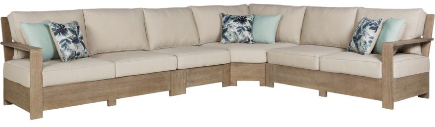 Signature Design by Ashley® Silo Point 4 Piece Brown Sectional Sofa