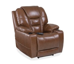 Homestretch Leather Saddle Triple Power Recliner