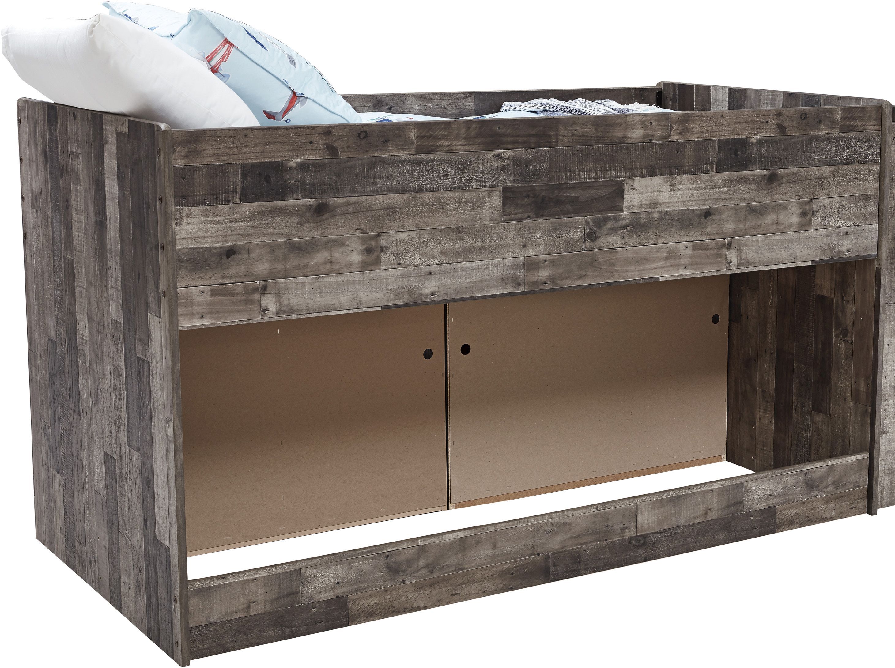 Trinell twin loft bed with clearance caster