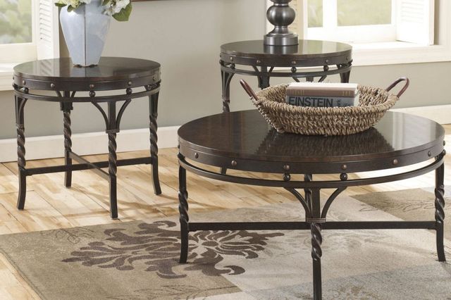 Signature Design by Ashley® Brindleton 3 Piece Brown Occasional Table Set 1