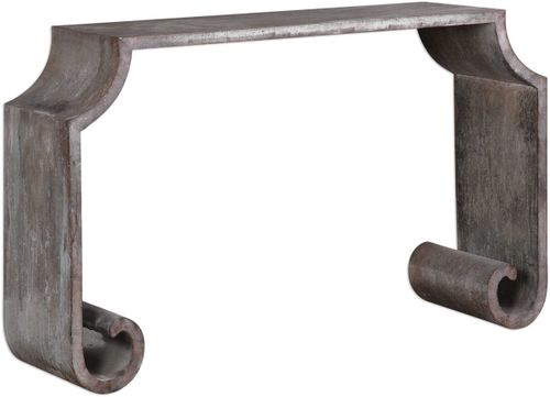 Uttermost® Agathon Aged Stone Gray Console Table