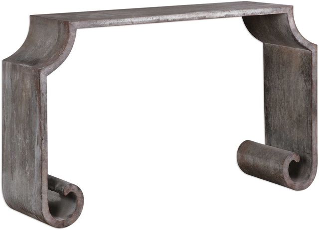 Uttermost® Agathon Aged Stone Gray Console Table-0