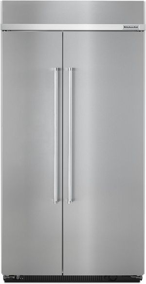KitchenAid® 25.48 Cu. Ft. Stainless Steel with PrintShield™ Finish Built In Side-By-Side Refrigerator