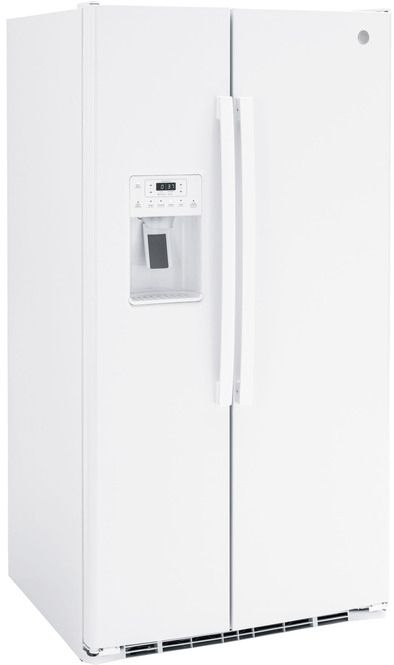 GE® 25.3 Cu. Ft. White Side-by-Side Refrigerator-1