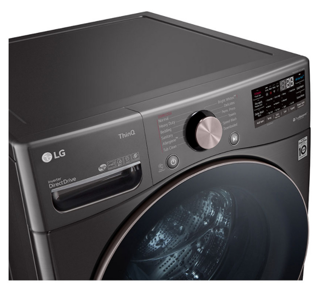 LG Black Stainless Steel Front Load Laundry Pair 8