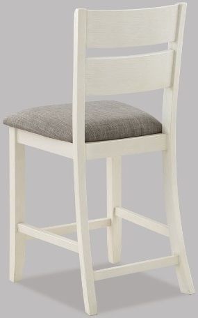 Crown Mark Dakota 4-Piece Chalk Grey/White Counter Height Chair Set-2